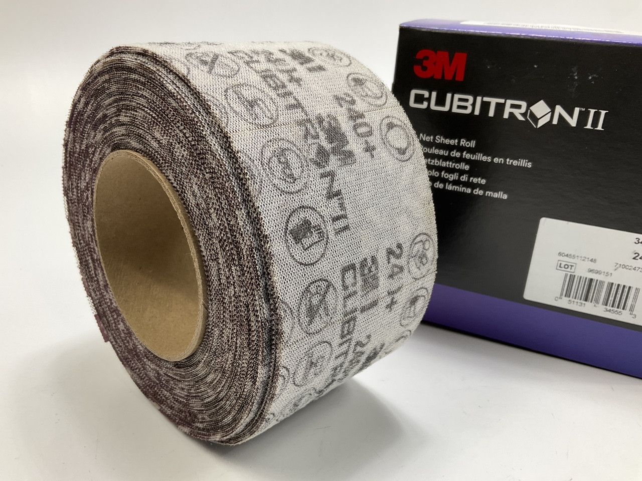 3M 34555 Cubitron II Net Sheet Sanding Roll, 80mm X 10m, Grit: 240+