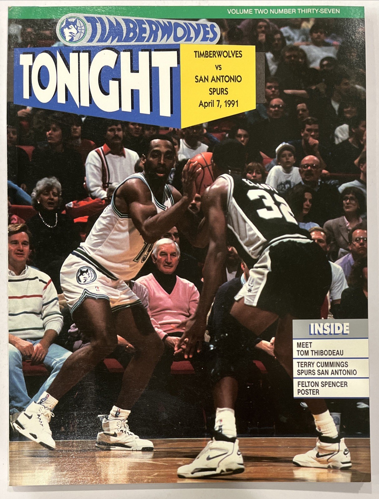 1991 Minnesota Timberwolves NBA Program vs. San Antonio Spurs (G3)