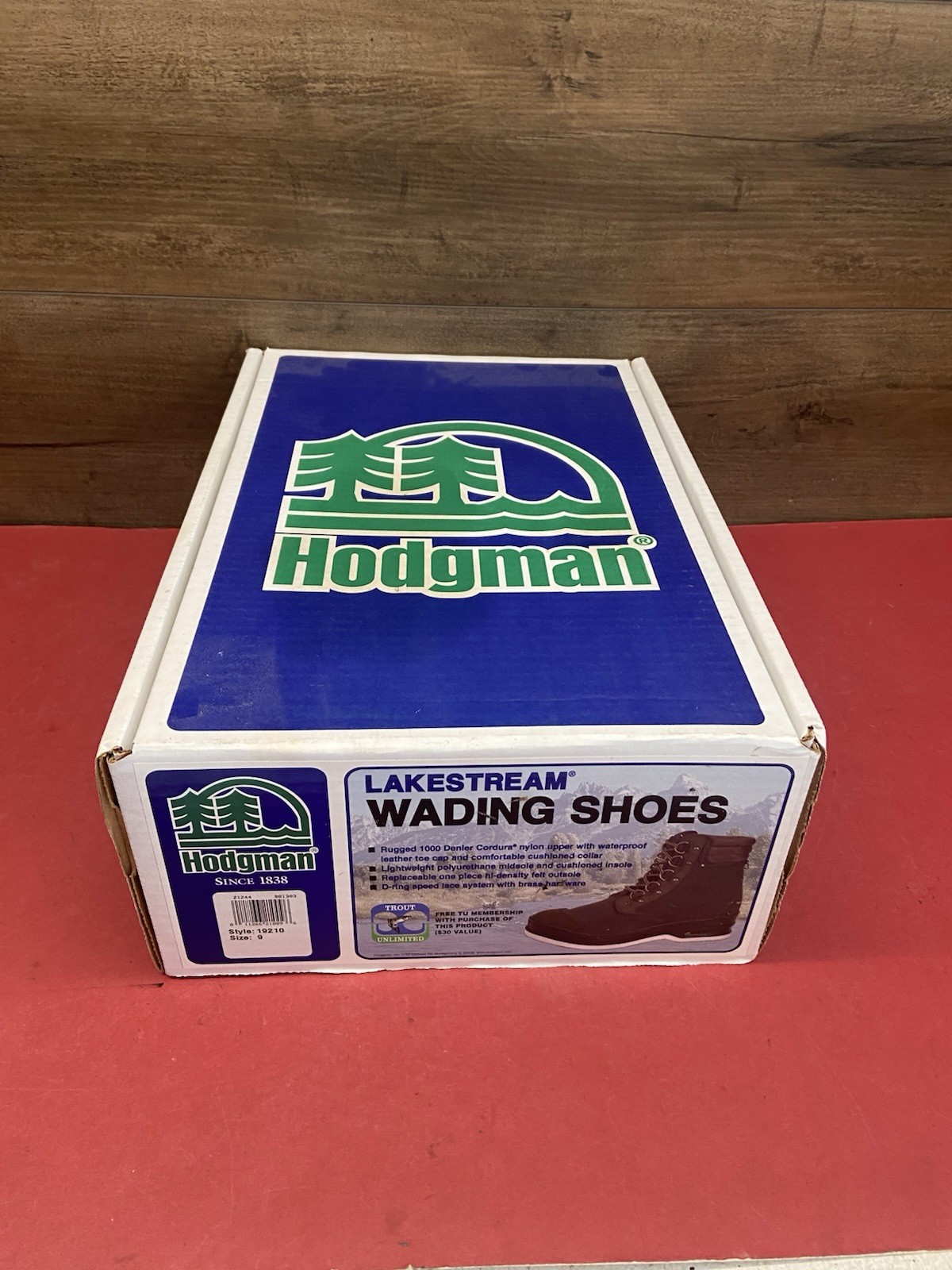 New Hodgman Lakestream 19210 Mens Wading Boots Felt Sole Fishing Shoes Size 8