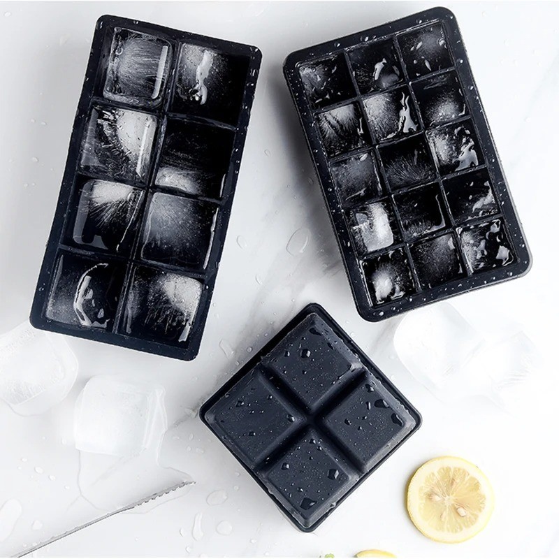 Giant Silicone Ice Cube Tray Large Square Mold Food Grade Jumbo Ice