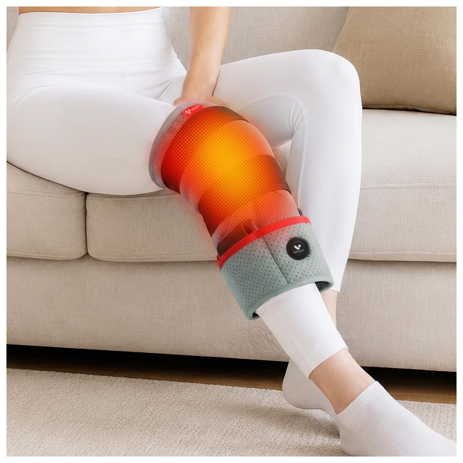 Portable Knee Heating Pad, Cordless Heated Knee Brace with 6000mAh Battery an...