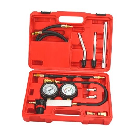 Compression Leakdown Detector Leakage Test Set Cylinder Leak Down Tester Red