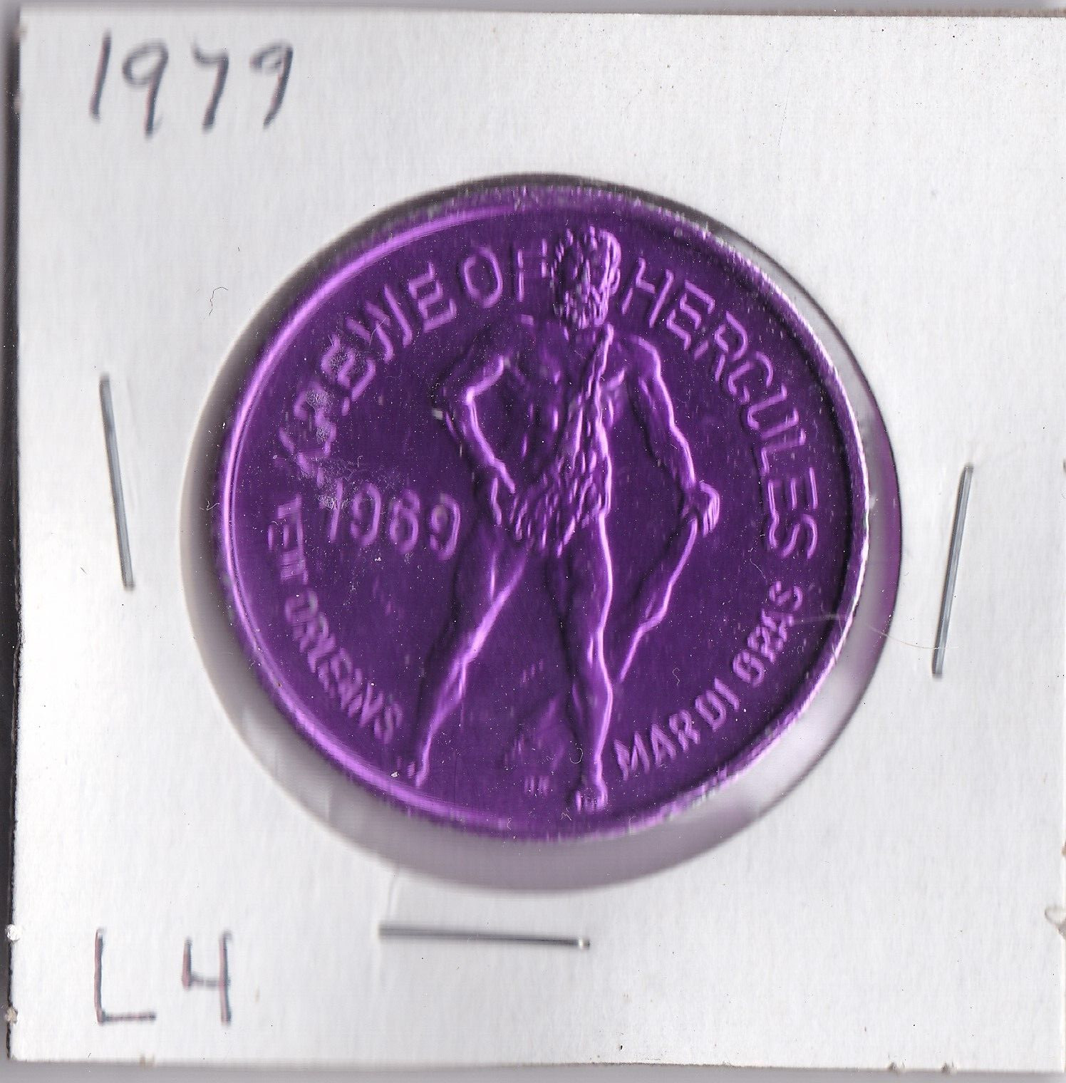 1979 KREWE OF HERCULES/HERCULES GOES VACATIONING  DOUBLOON (Purple L4)