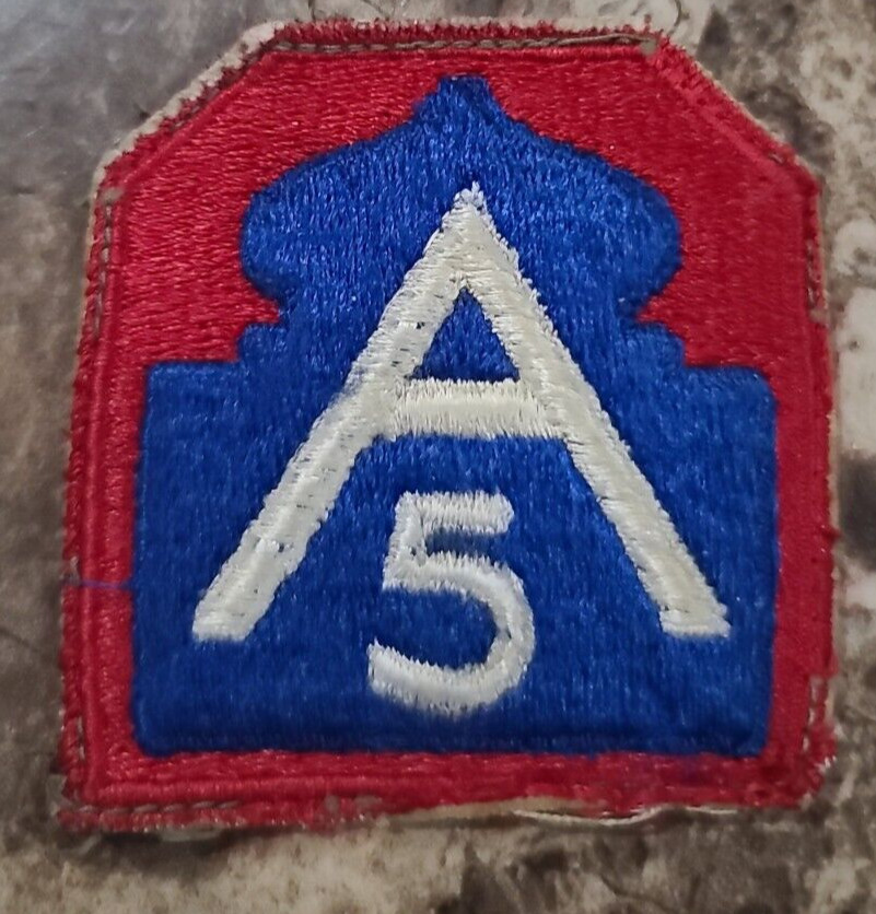 Original WW-2 US 5th Army-Cut Edge- White Back Patch-No Glow-Superb Patch!!!*