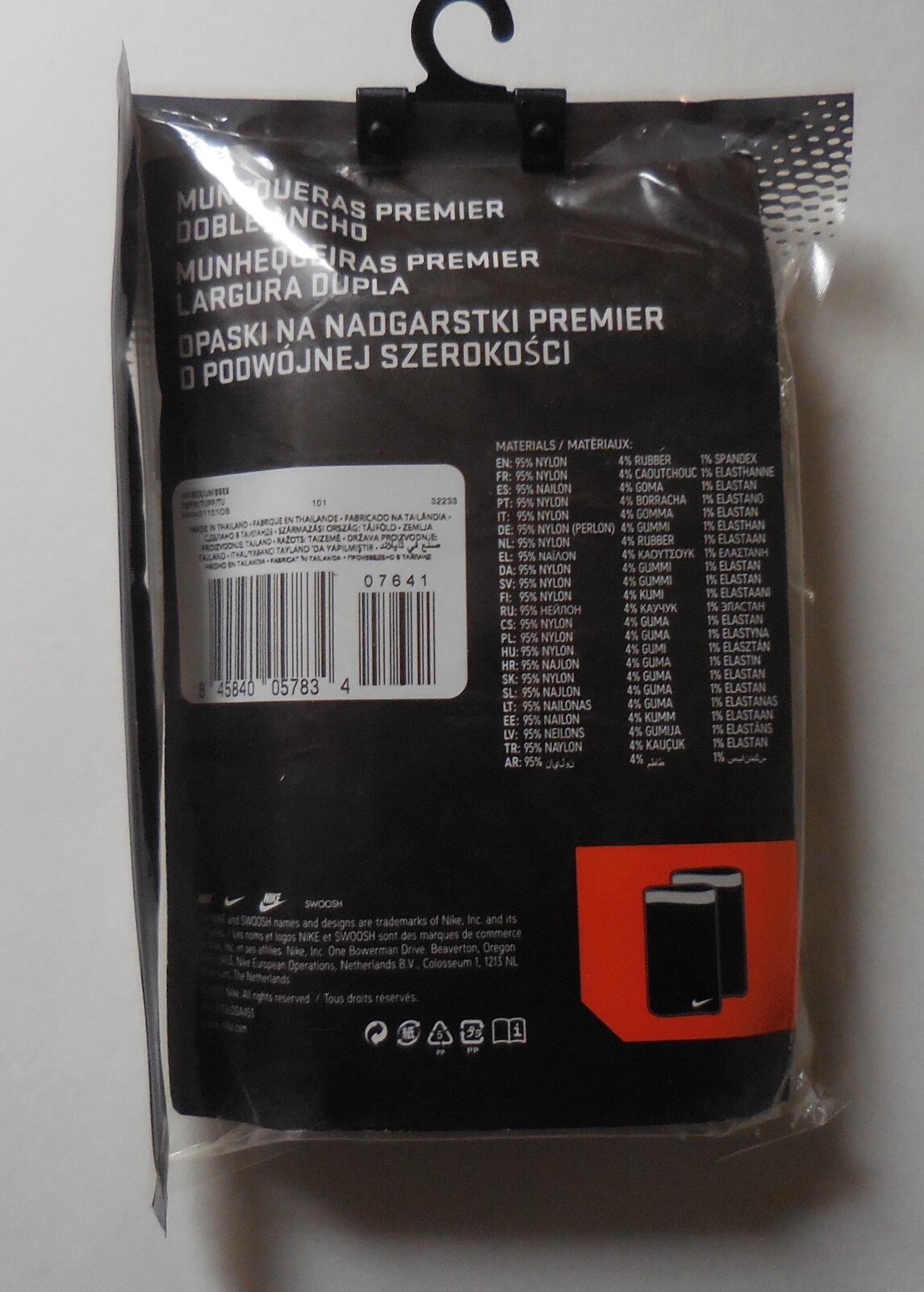 Nike Premier Wristbands DW Tennis 2013 White/Timberwolf/Black Set of 6 Pair