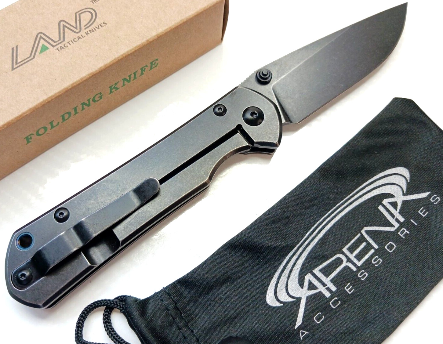 Sanrenmu SRM LAND 913 Ball Bearing Pocket Knife 12C27 Sandvik Tip Up Frame Lock