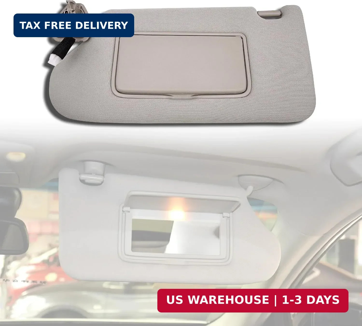Driver Side Sun Visor for Nissan Maxima 2016-2022, Front Left, Replacement 96401