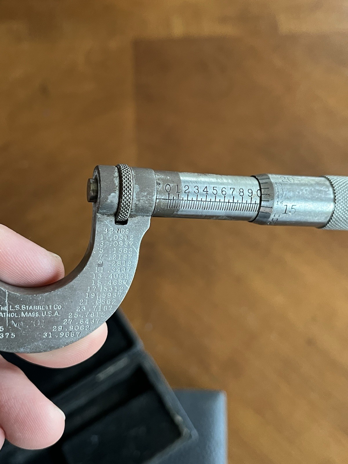 Vintage Starrett No. 217 & 201 Outside Micrometer Gauge w/ Case Tools