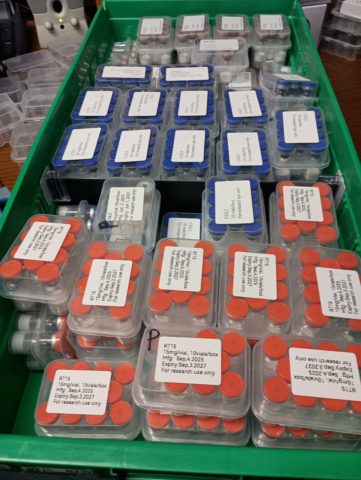Peptide Case For 10 vials- 3 ML Vials - 2 cases (not the 7 shown!)