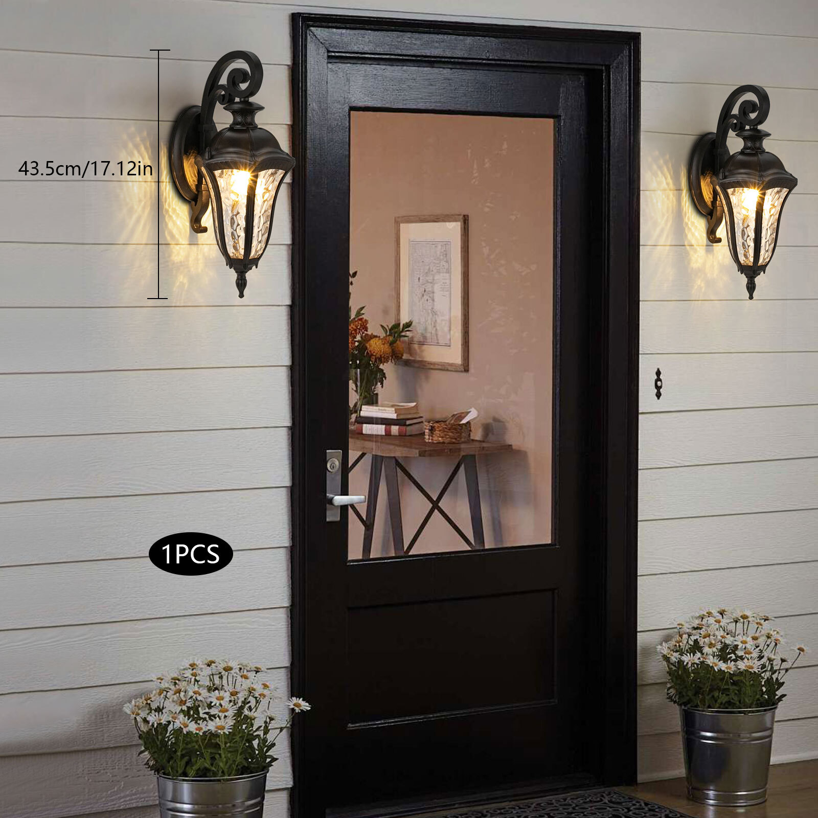 Outdoor Wall Light Fixtures Wall Mounted, Exterior Waterproof Porch Lights Wall