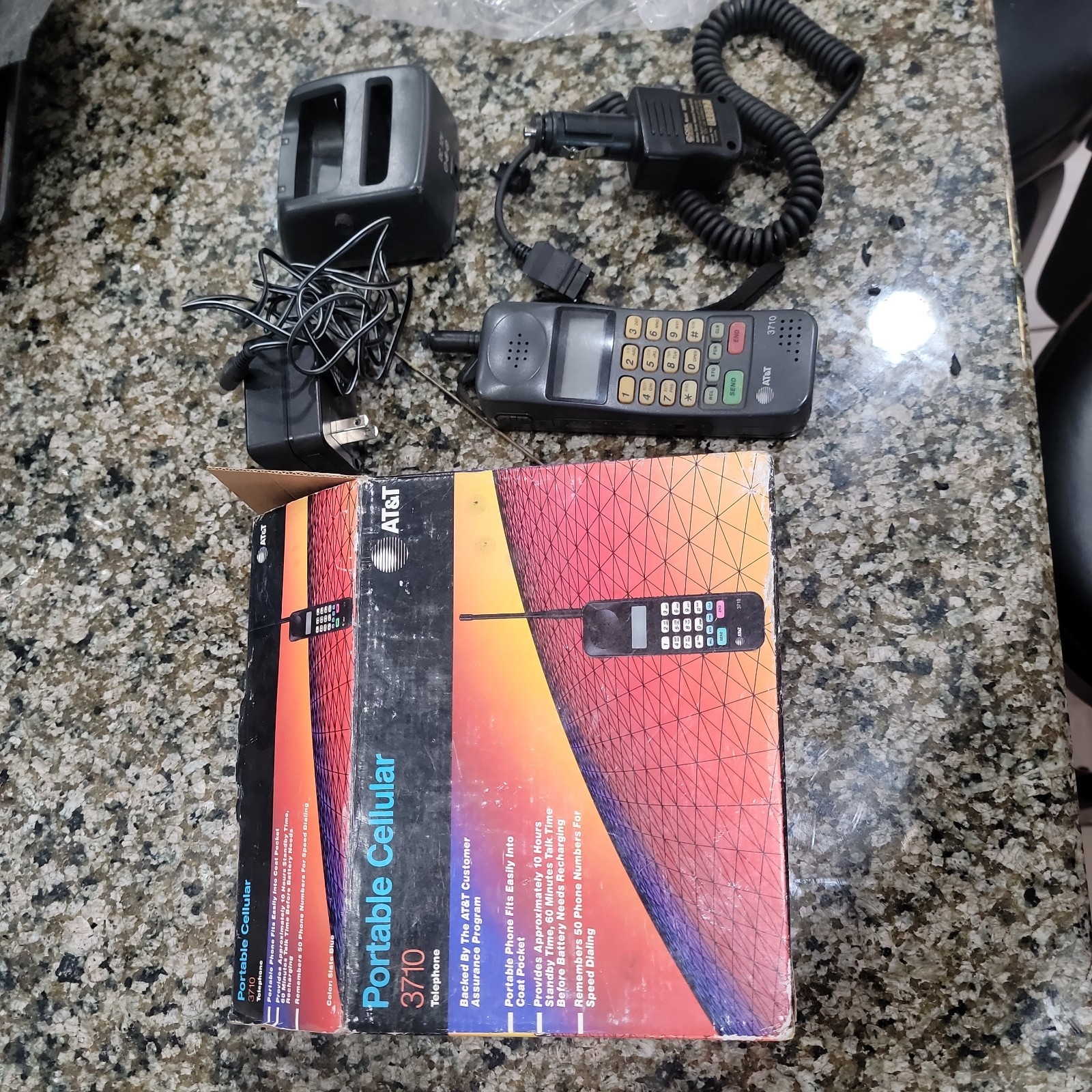 portable cellular cell phone telephone 3710 AT&t saved by the Bell vintage 1992