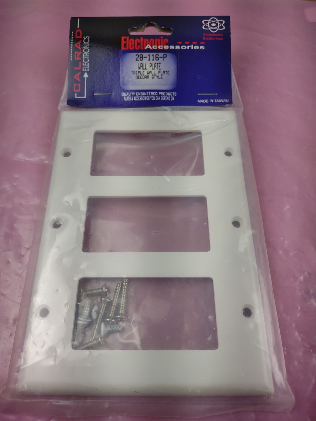 Calrad 28-116-p Wall Plate Triple Wall Plate Decora Style