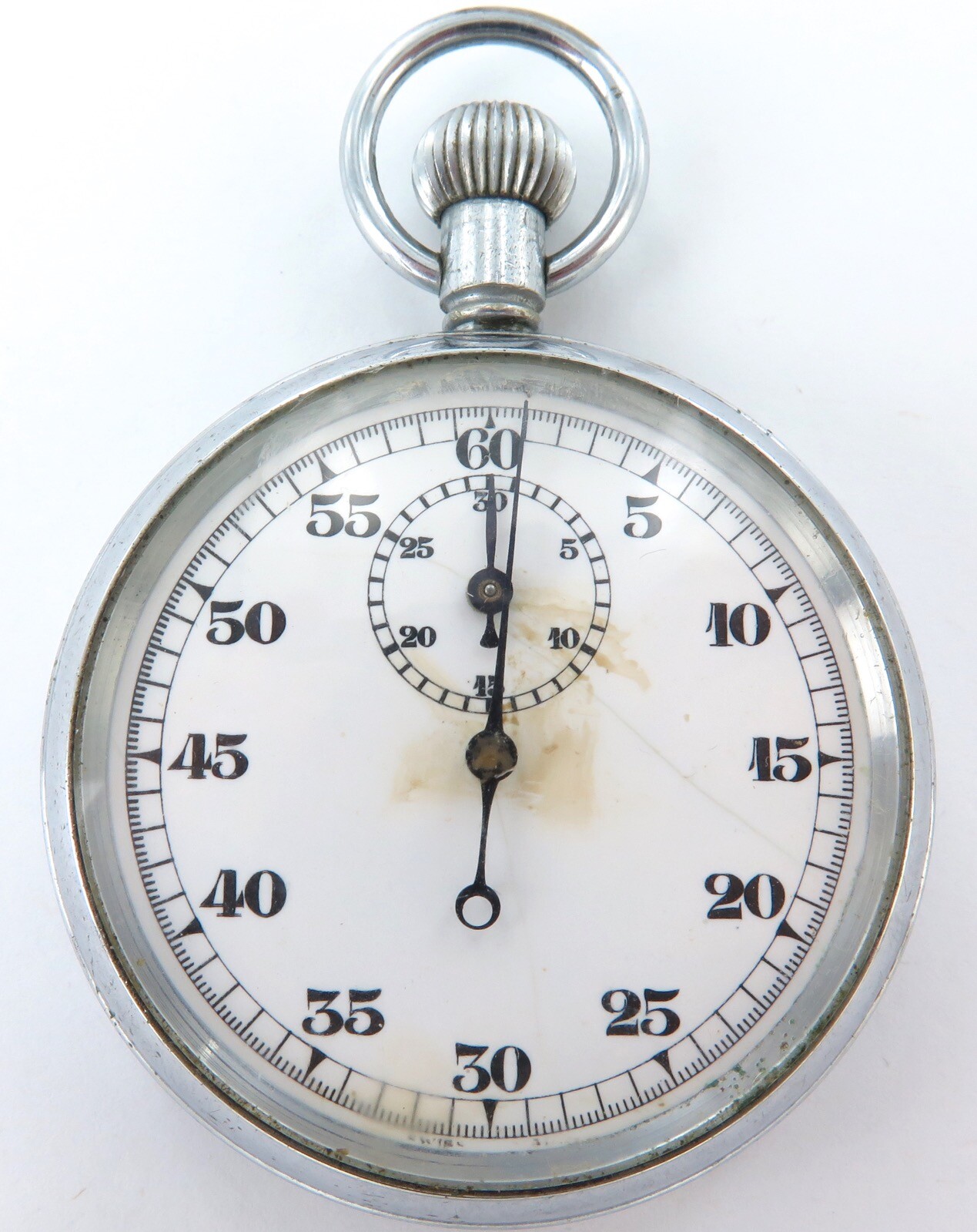 Unbranded c1930s Swiss Made Stopwatch, Breitling? Working.