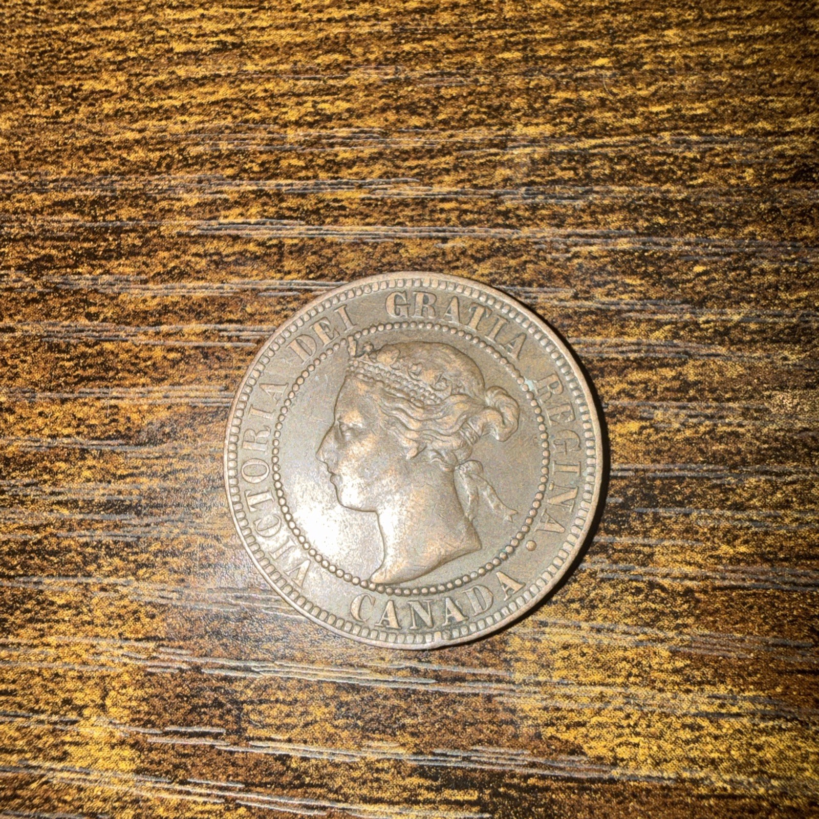 Canada One Cent 1895 Victoria Bronze Coin