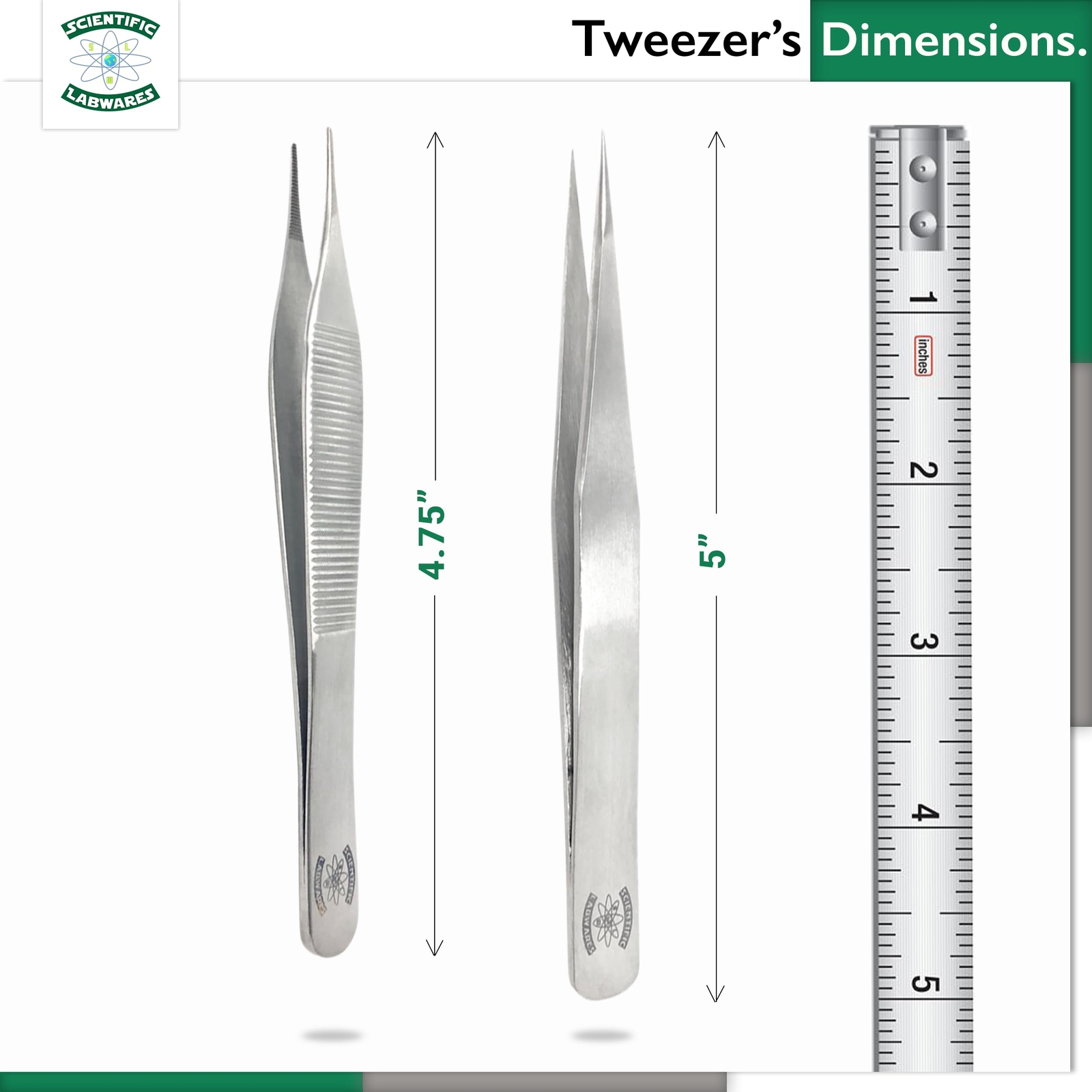 Scientific Labwares Stainless Steel Adson Dissecting Forceps Boley Style Lab