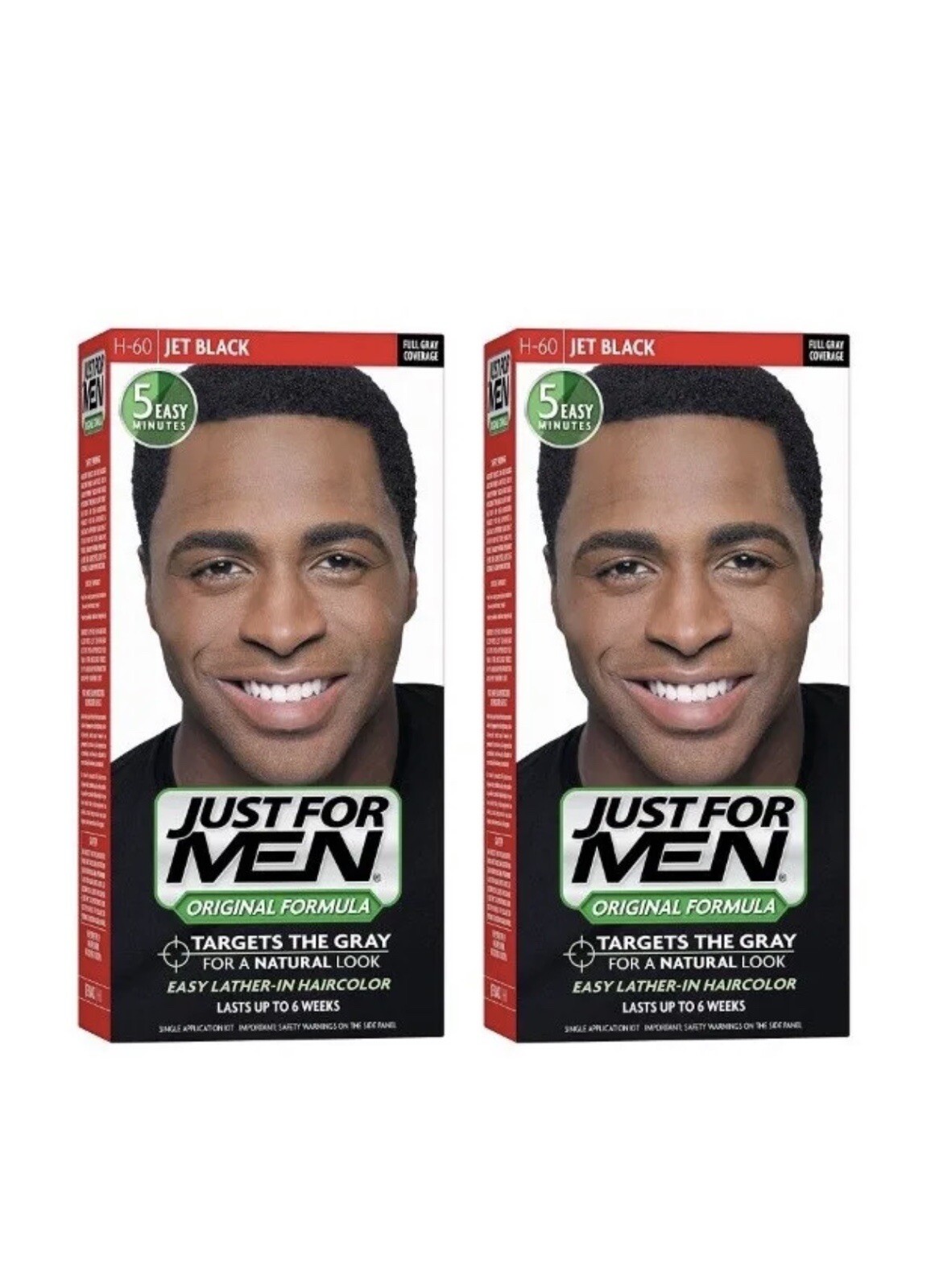 Just For Men Original Formula, Restores Original Color, H60 Jet Black (2 Pack)