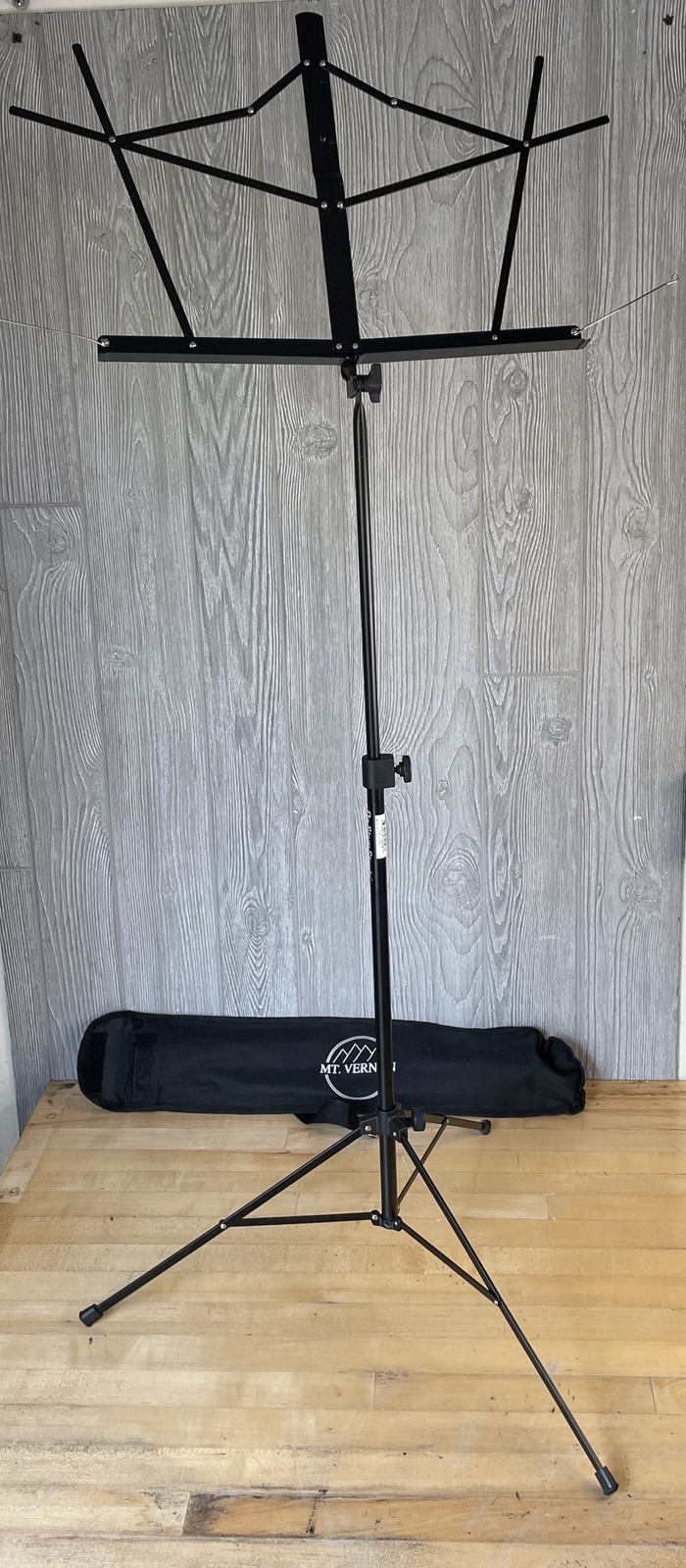On Stage Stands SM7122BB Black Music Stand Compact Folding Portable with Bag