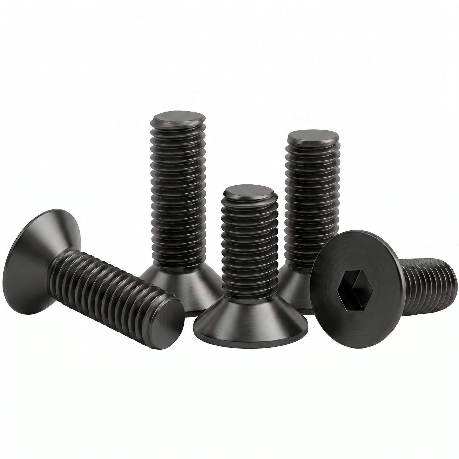 M6 x 30mm (20 Pack) Flat Head Hex Socket Cap Screws Bolts Countersunk Bolts, ...