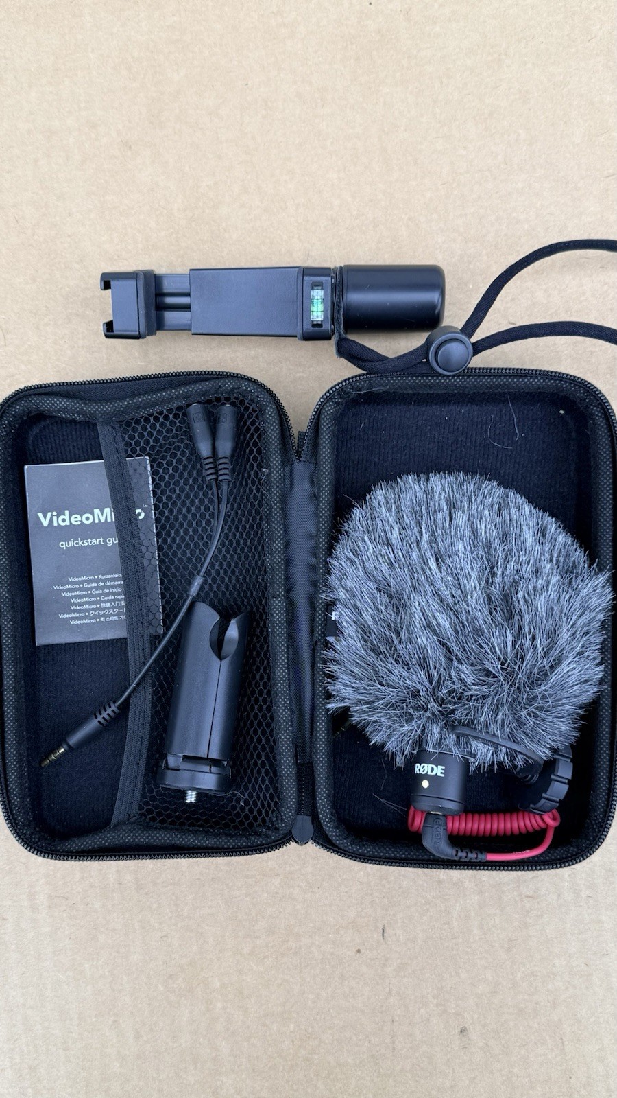 RØDE VideoMicro On-Camera Mic with Shock Mount & Furry Windshield W/Case Extras
