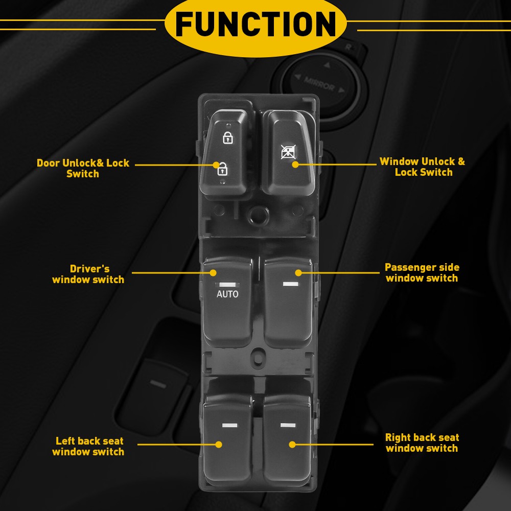 For 2011-2015 Hyundai Sonata Front Left Driver Side Master Power Window Switch V