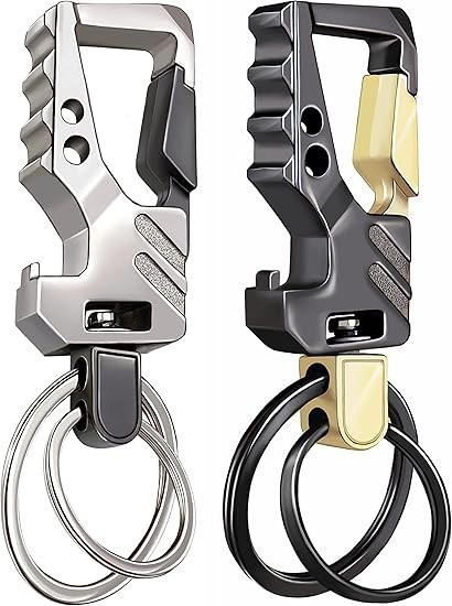 2Pcs Key Chains for Men Carabiner Keychain Car Keychain Heavy Duty Business Key