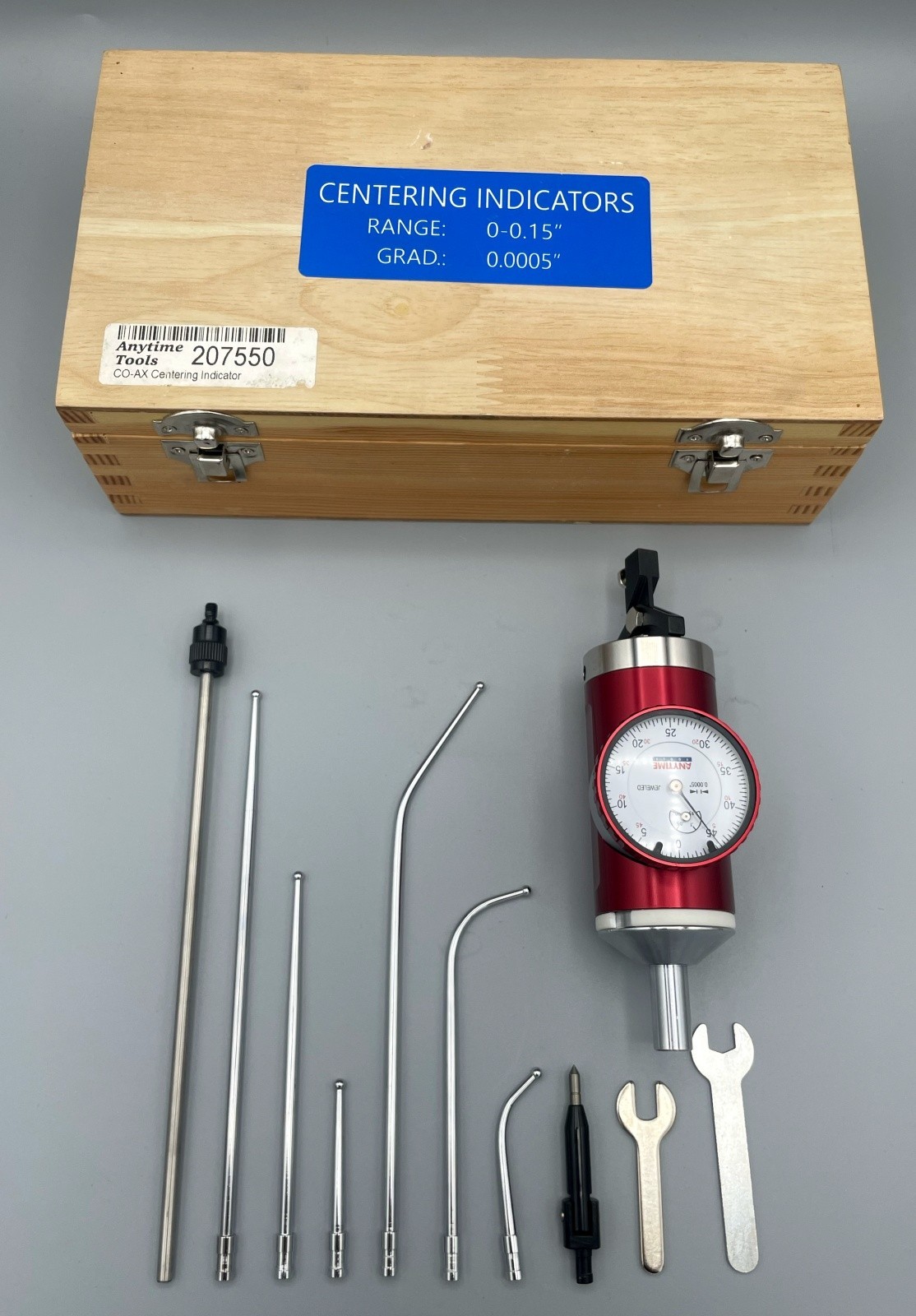 Anytime Tools CO-AX Coaxial Centering Indicator 0-0.15''/0.0005" Dial Indicator