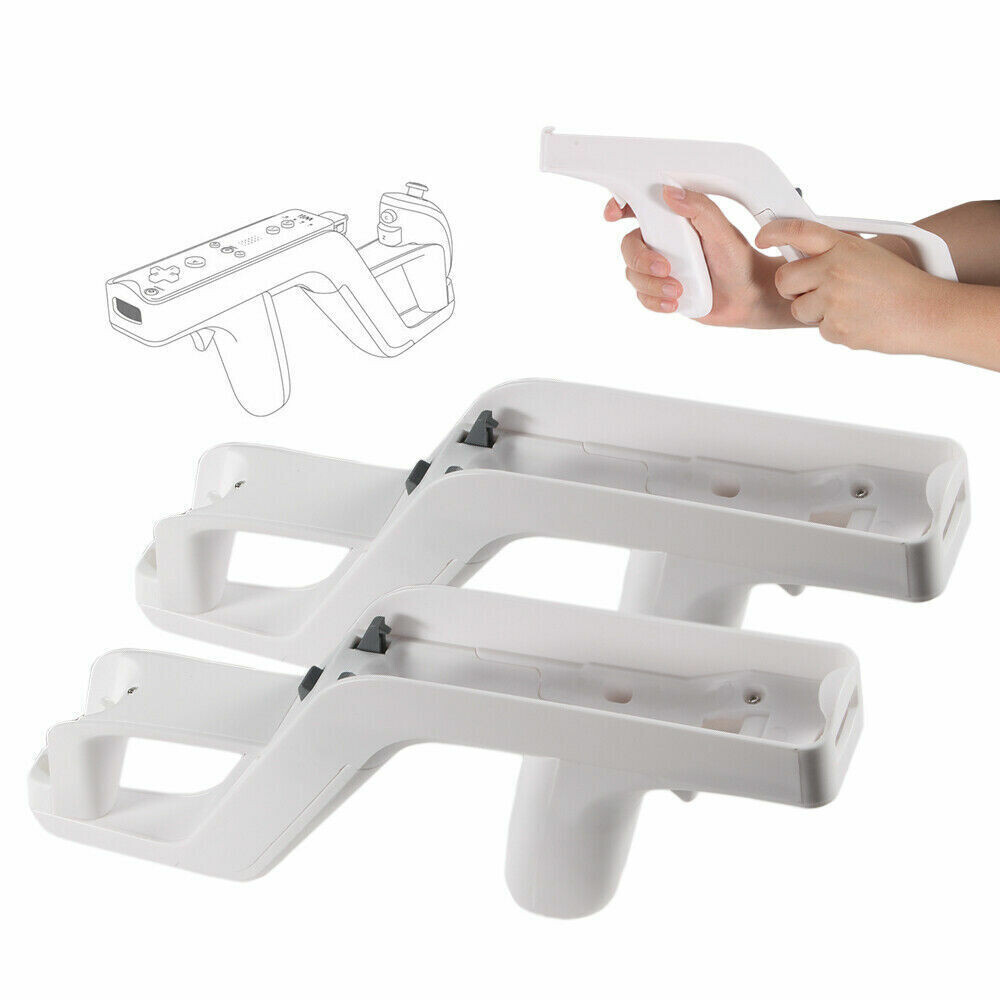 2x Zapper Gun for Nintendo Wii Wireless Blaster Remote Control Shooter