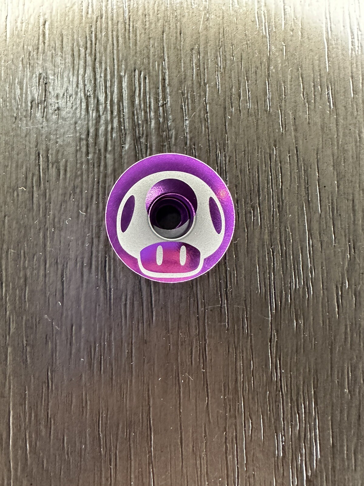 Magic Mushroom Bicycle Headset Top Cap 1 1/8" Purple Stem Mario Shroom
