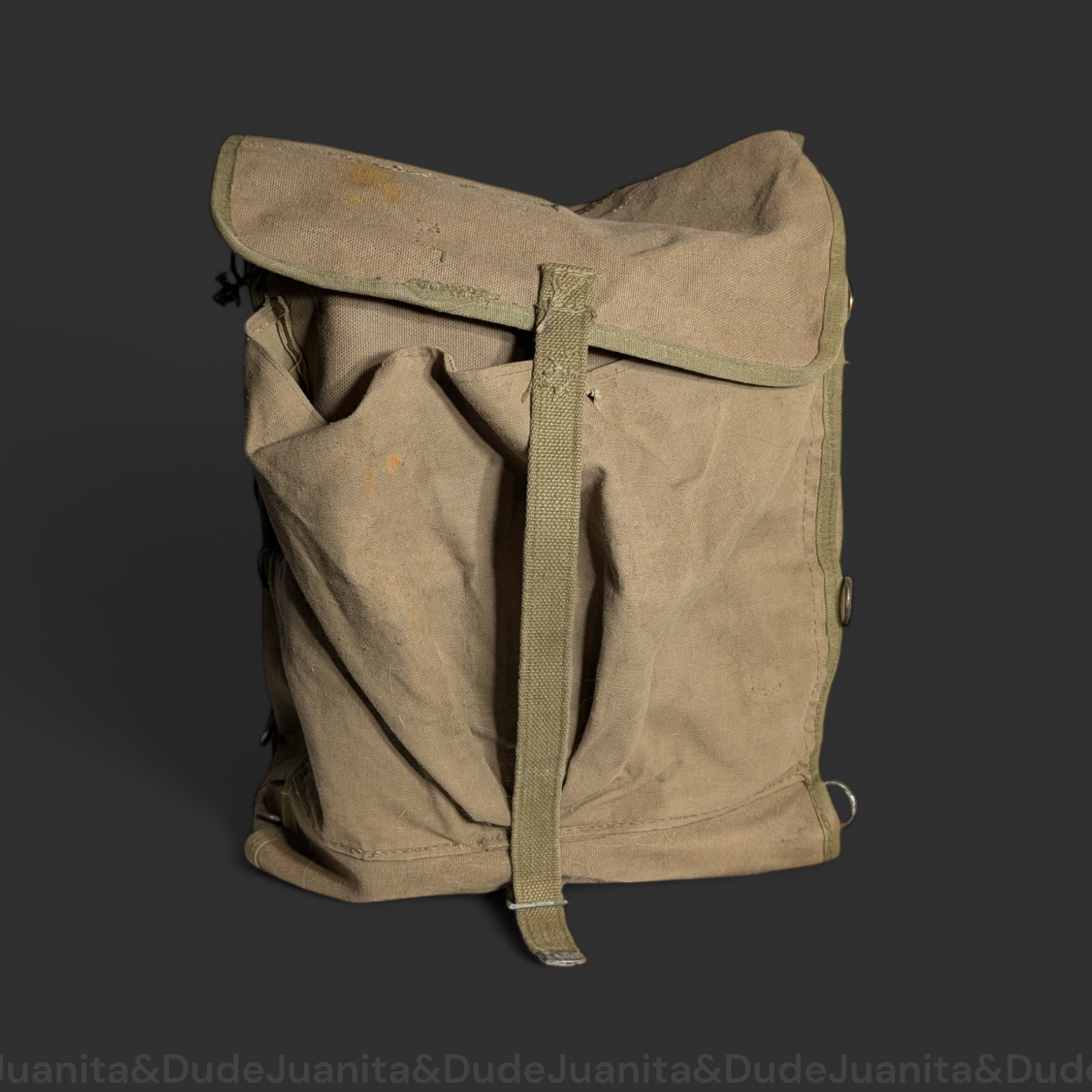 Vintage US Military Bag Roll Tool D-1888 Distressed Pack Gear Case