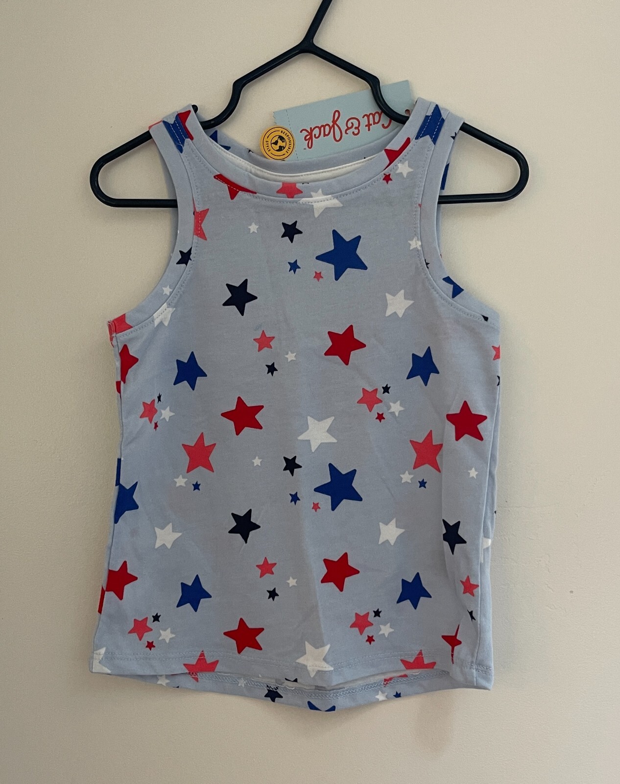 Cat & Jack Toddler Girls Red White Blue Star Tank Top Blue Sizes 2T 3T 4T NWT