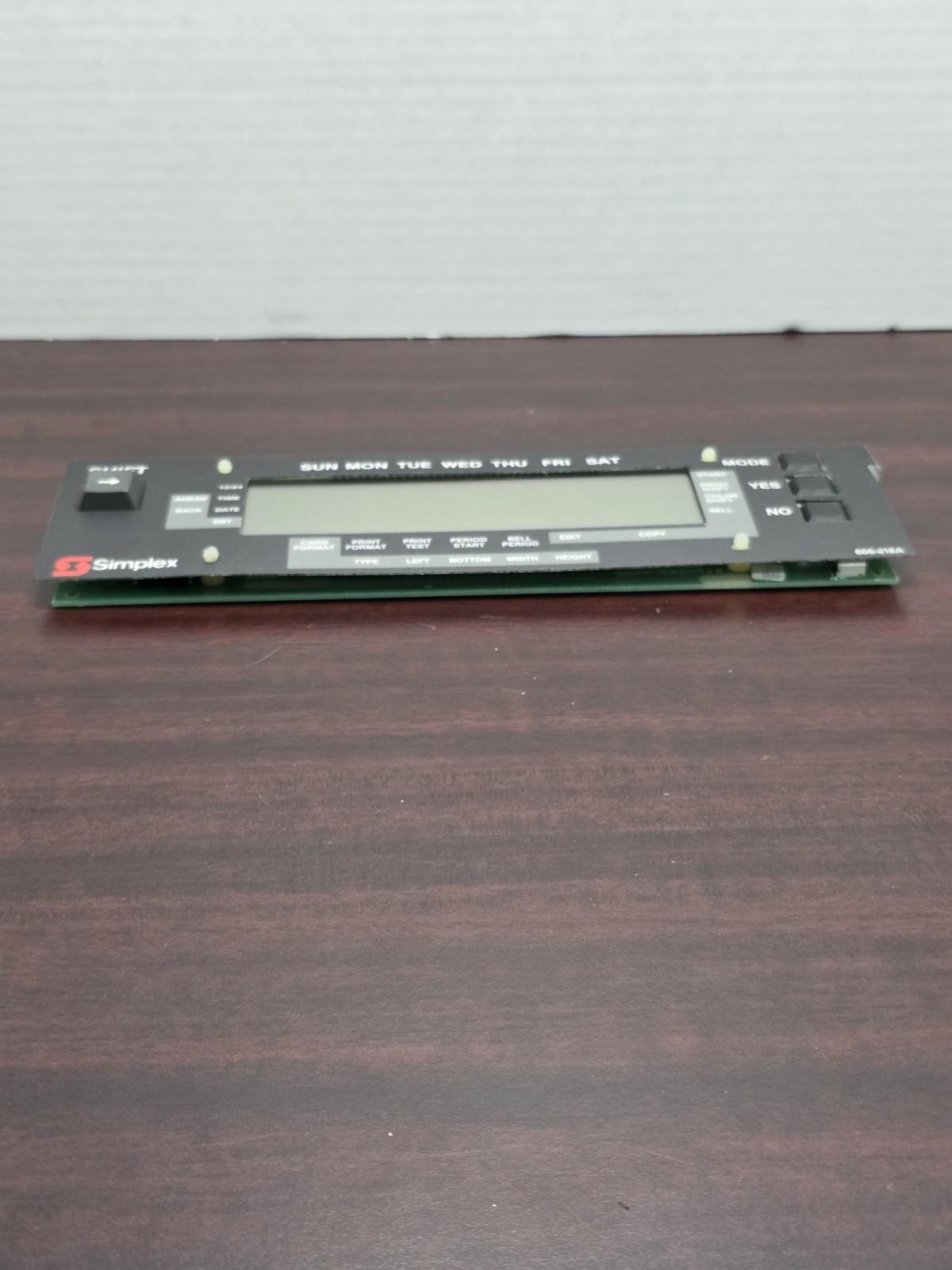 Simplex 1403-9110 Time Recorder LCD Display Screen Control Keypad PCB 605-218A