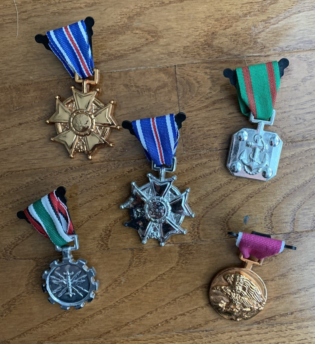 Military Muscle Men Hero Medals Lot of 5