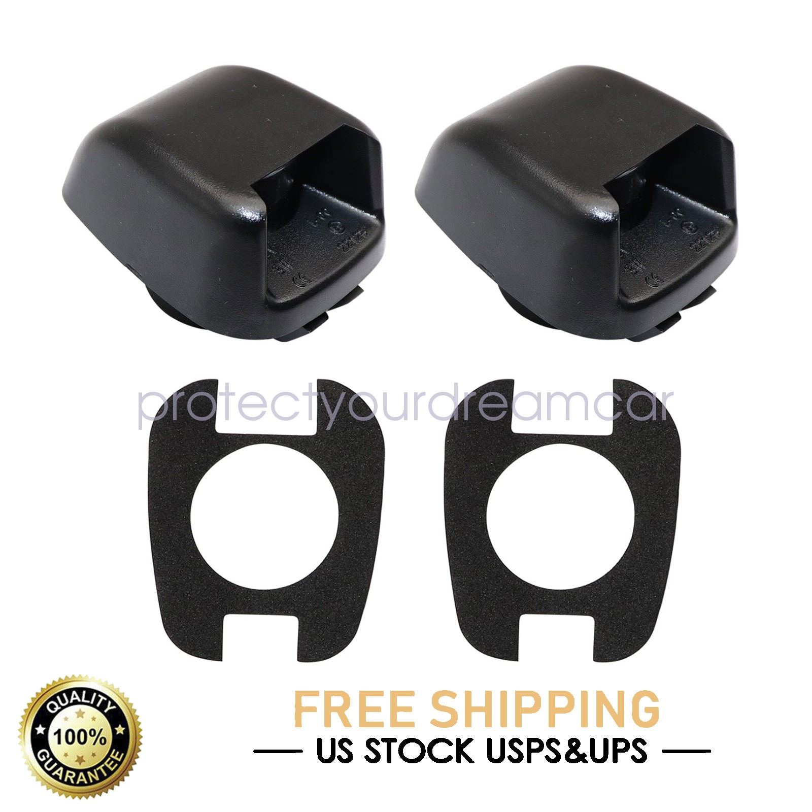 For 07-19 Nissan Frontier Rear Bumper Lamp License Plate Light Cover Shell Black