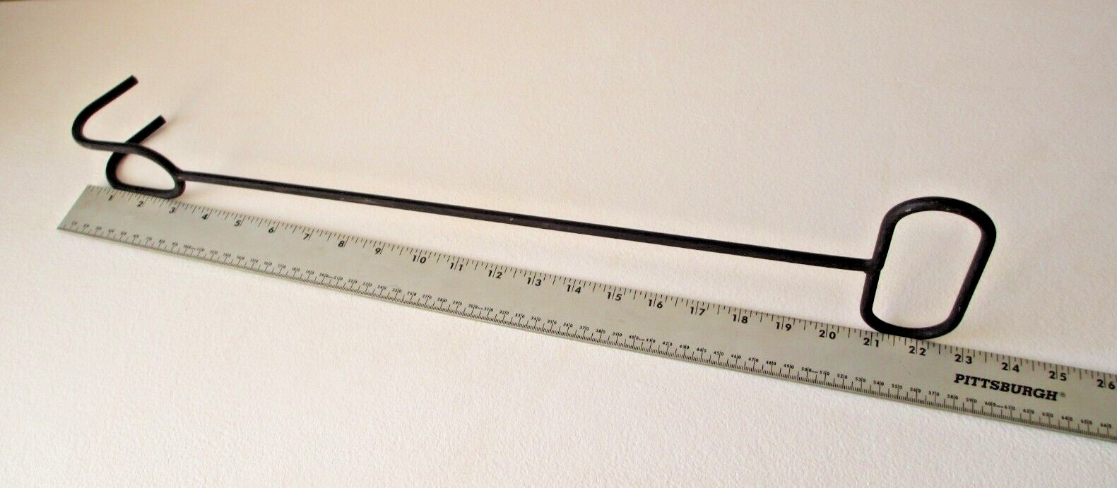 USED Unknown Unbranded Factory Approx. 23" Long Hooked Fork Tool W/ Loop Handle