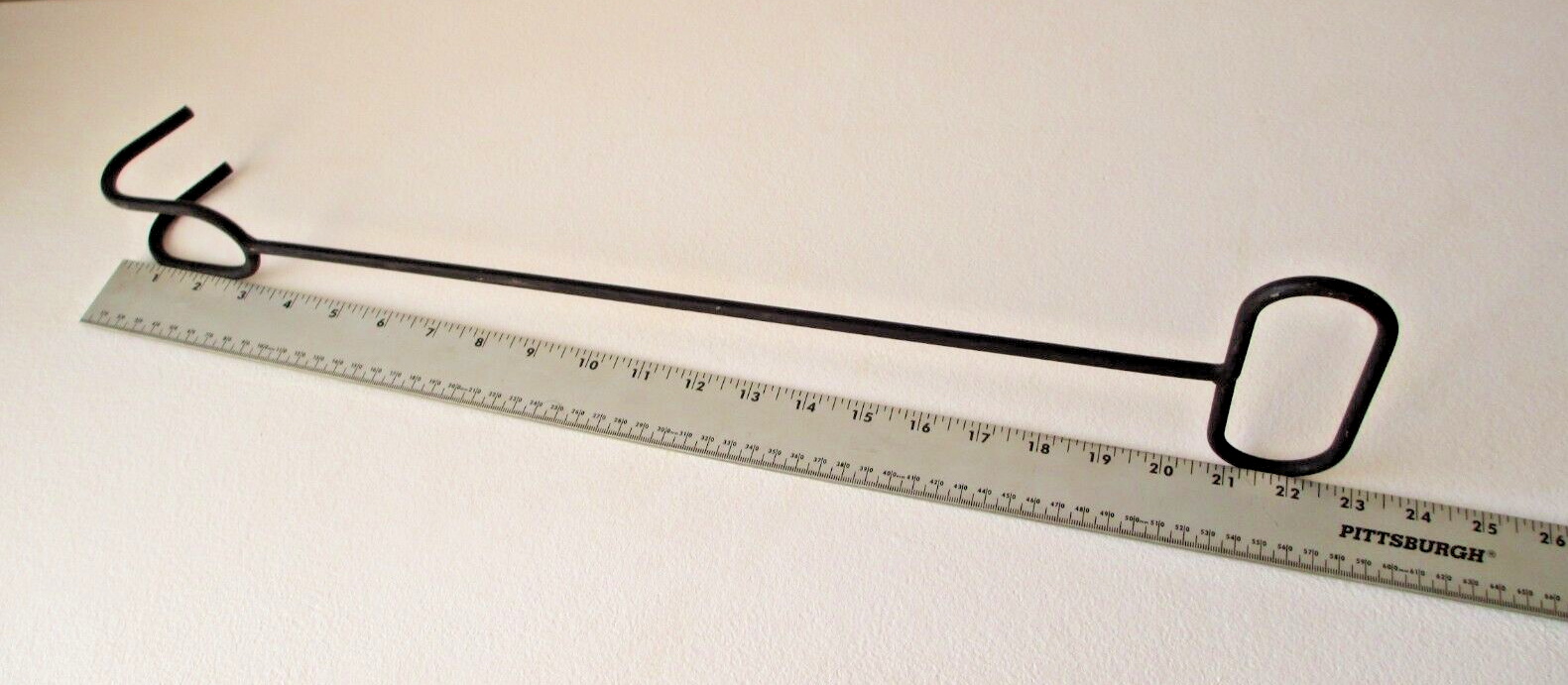 USED Unknown Unbranded Factory Approx. 23" Long Hooked Fork Tool W/ Loop Handle
