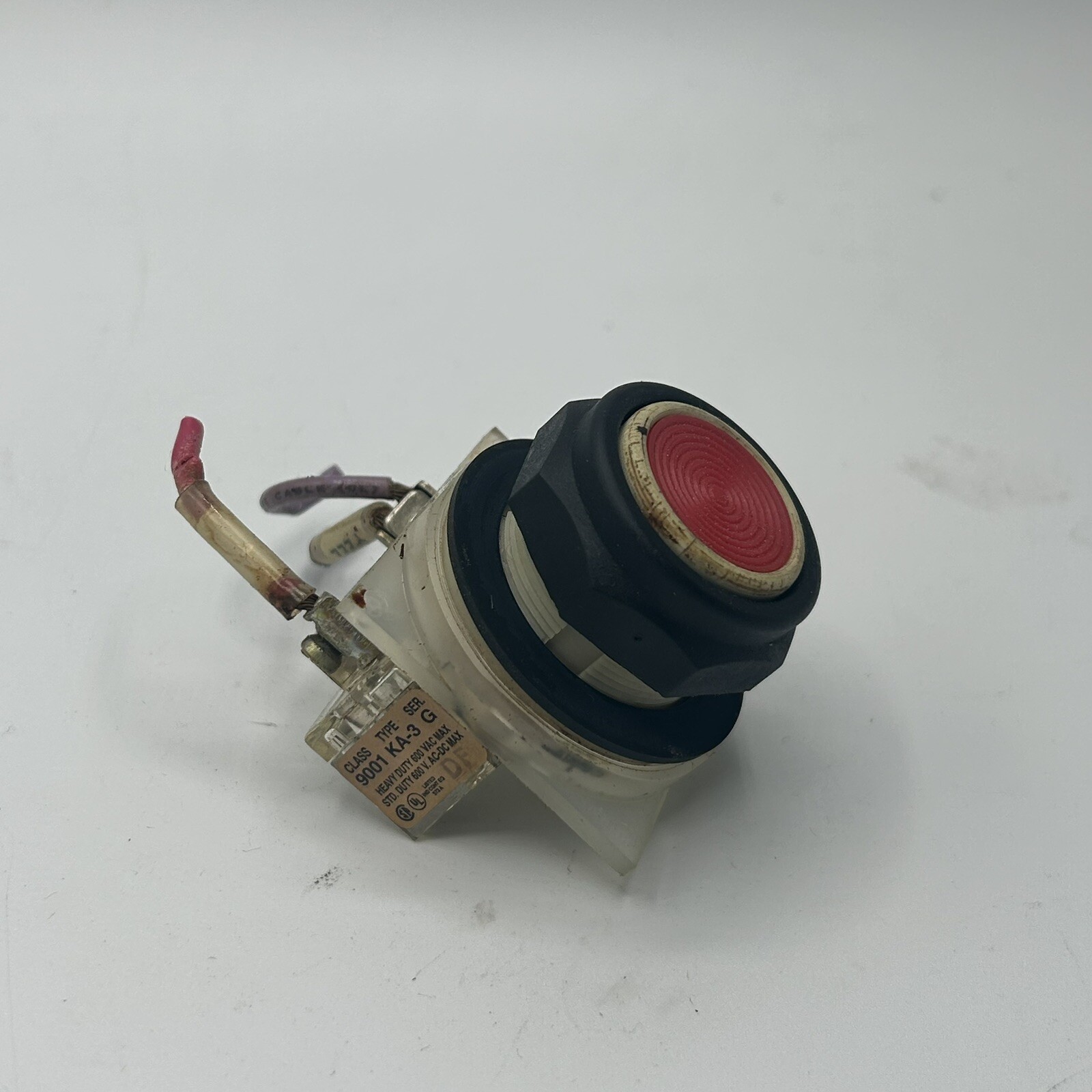 Square D Class 9001 Type KA-3 Ser. G Red Push Button