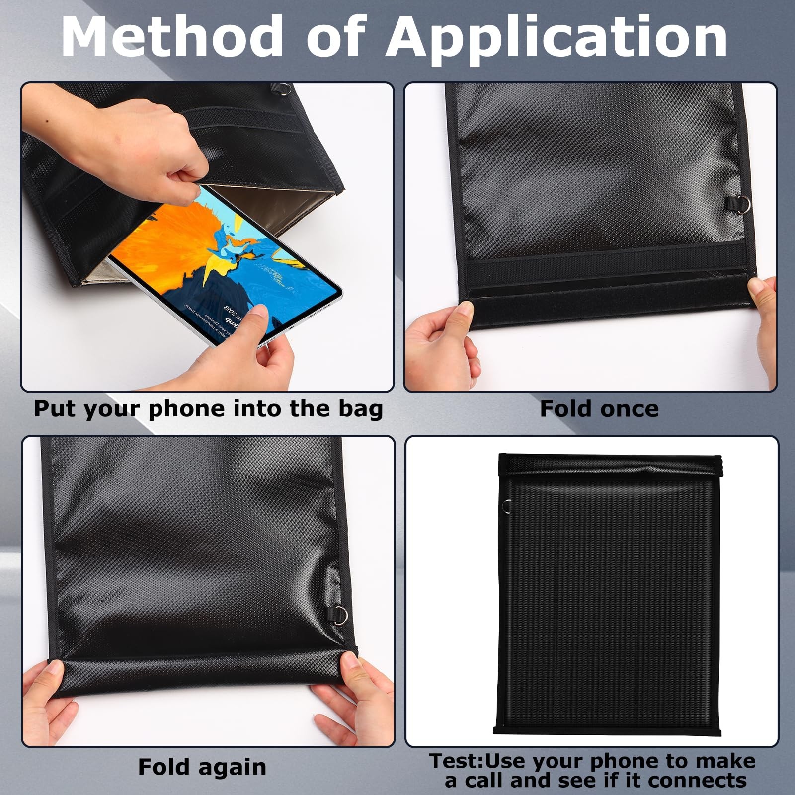 5 Pack Fireproof Waterproof Faraday Bags RFID Signal Blocking Pouches for Ph...