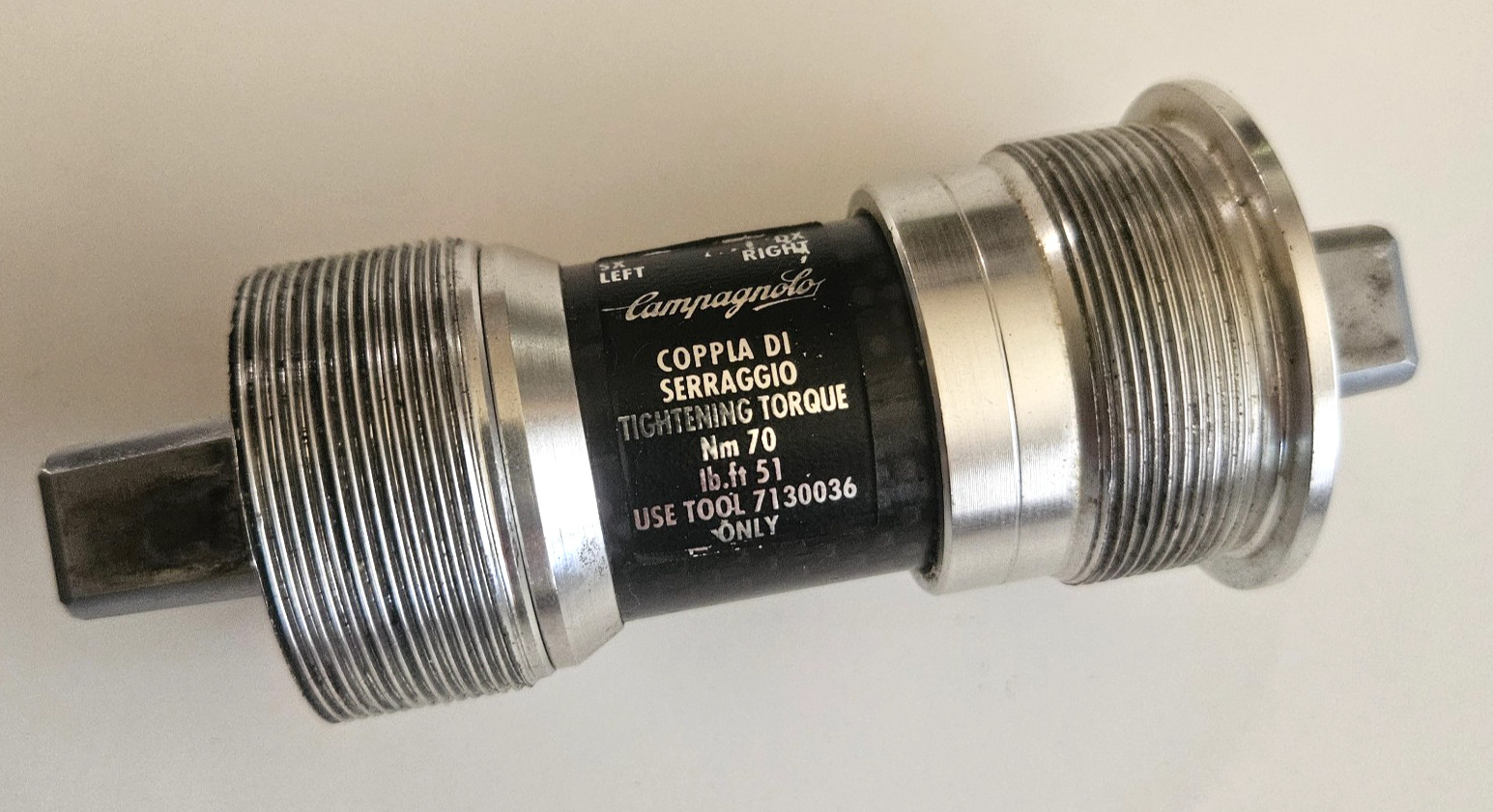 Campagnolo RECORD Bottom Bracket English Square Taper, 1.370 x 24T,  102mm, Mint