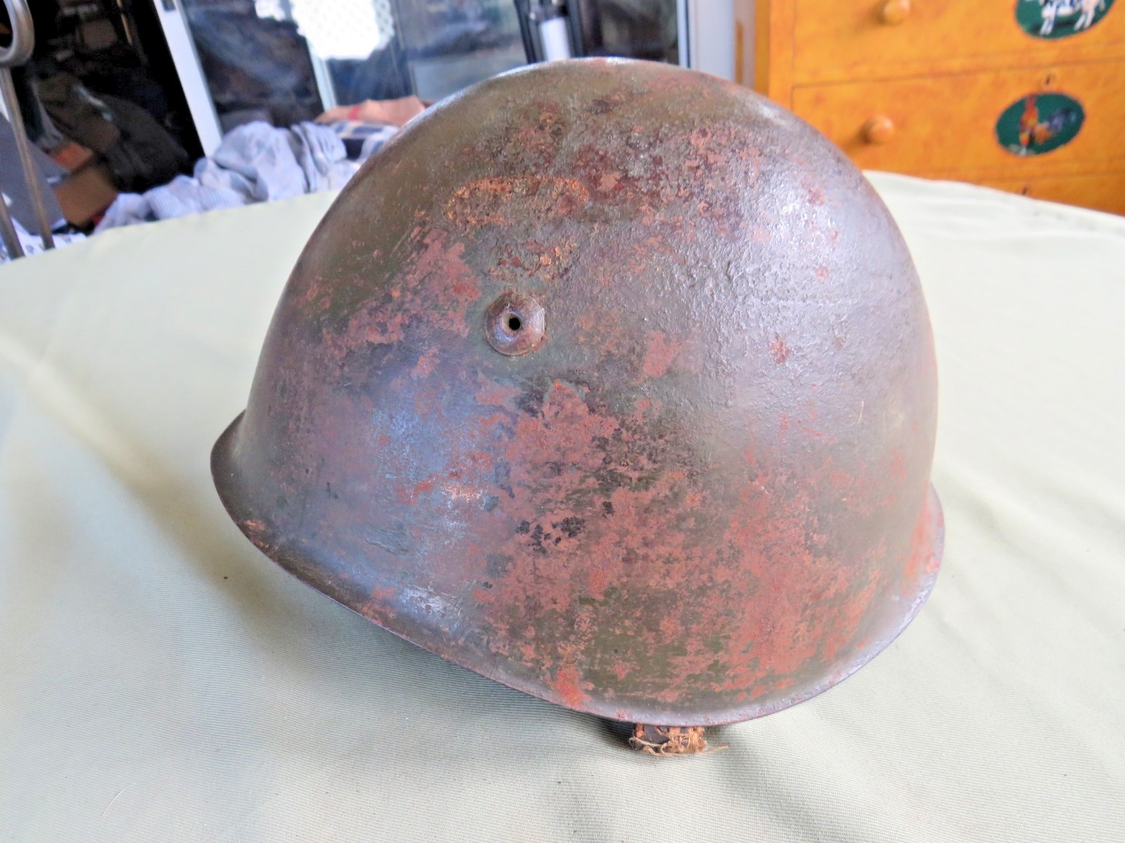 ORIGINAL WWII ITALIAN ITALY MILITARY ARMY COMBAT M33 B119 HELMET NICE W/LINER