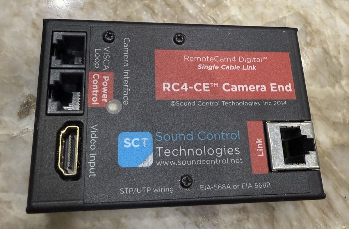 SCT Sound Control Technologies RC4-CE Camera End Only RC4 CE RC4CE B-6