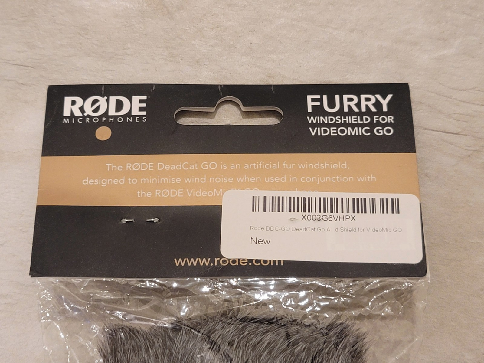 Rode DDC-GO DeadCat Go Artificial Fur Microphone Wind Shield for VideoMic GO