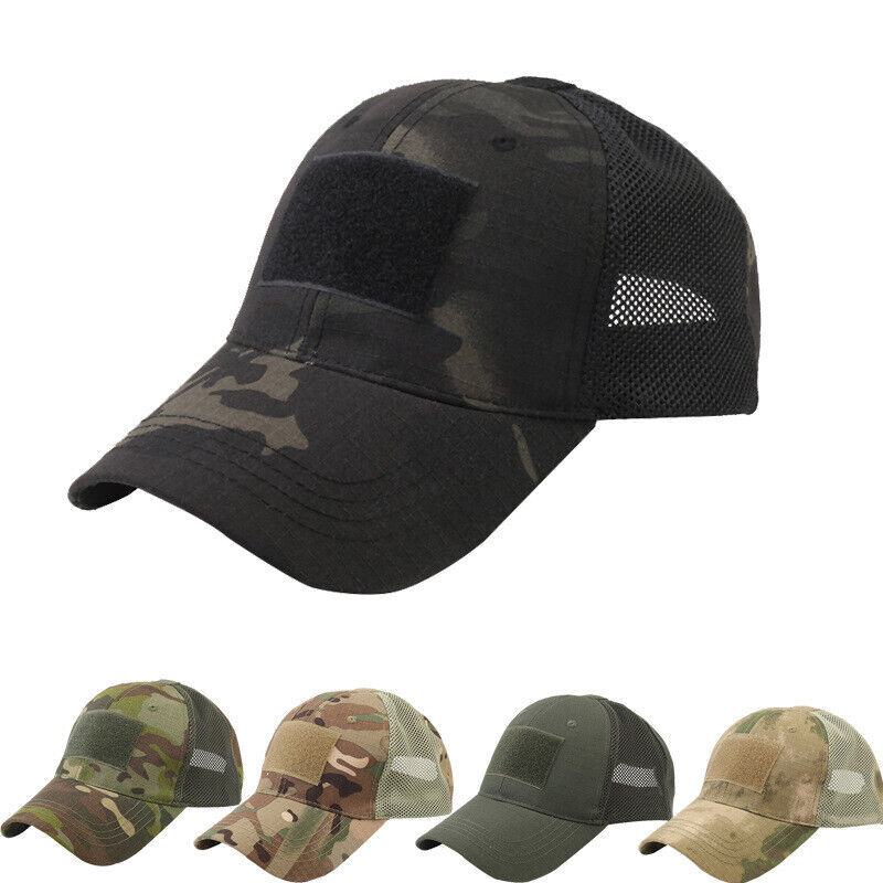 Military Camo Baseball Mesh Cap Tactical Sports Outdoor Sun Shade Hat
