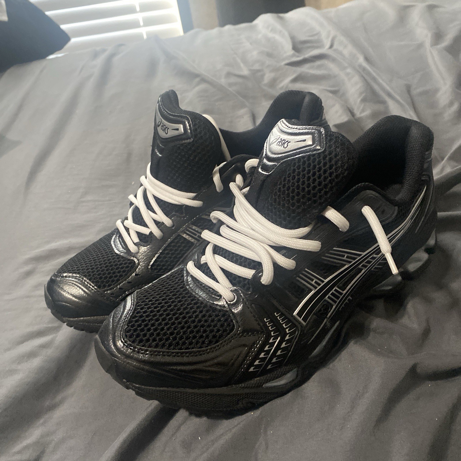 ASICS GEL-Kayano Men's Black Running Shoes US 9 Breathable Lace Up