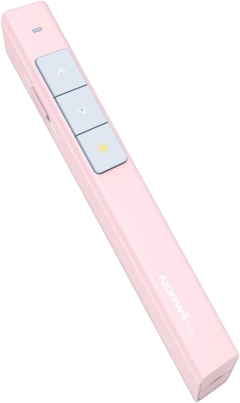 Wireless presentation remote clicker with pointer