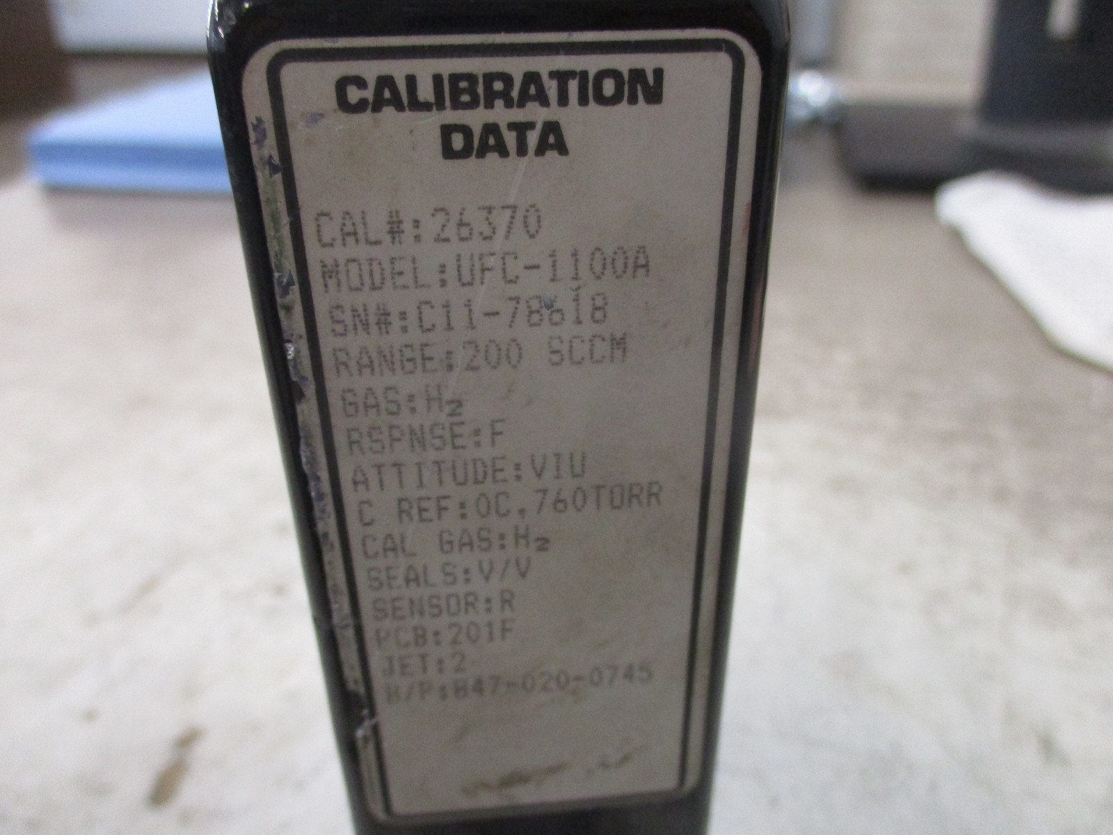 Unit Instruments Mass Flow Controller UFC-1100A Range: 200 SCCM Used