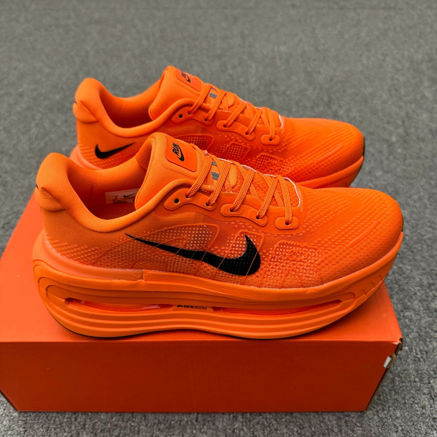 Nike Vomero Premium Bright Orange Black Air Cushion Sneakers