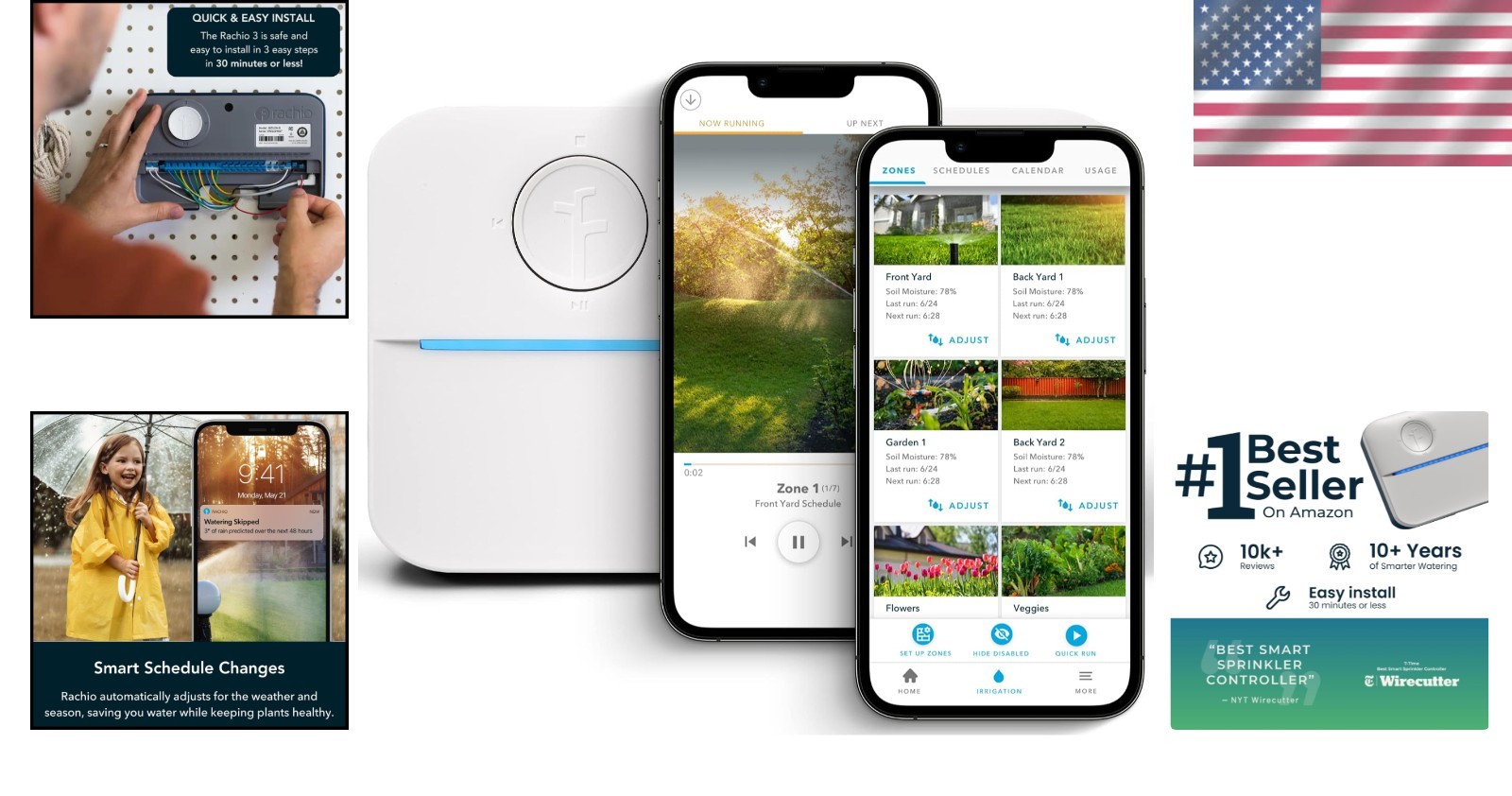 Easy DIY Smart Sprinkler Controller - 8 Zone, App Scheduling