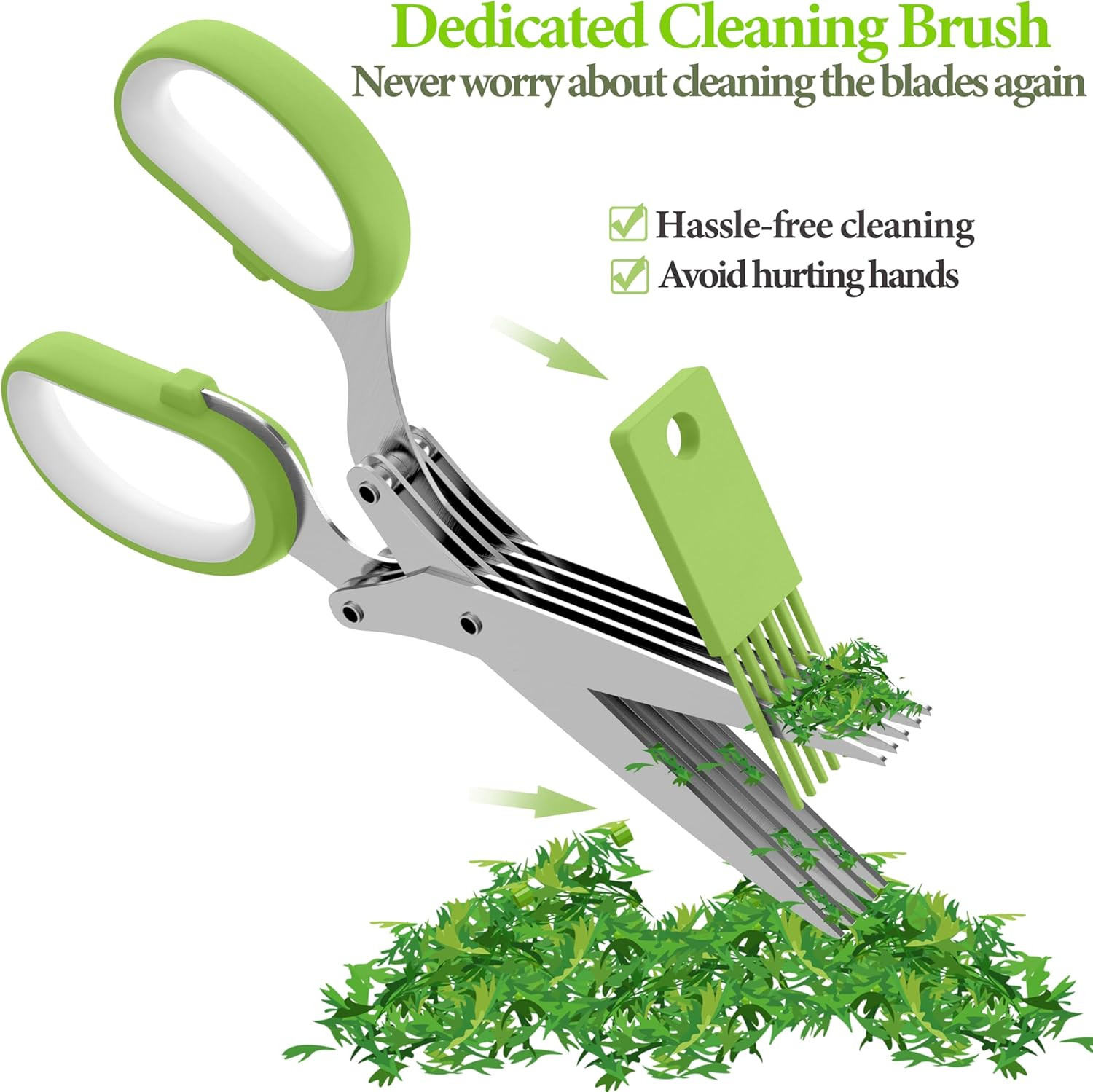 2026 Upgraded Herb Scissors, Effortless Herb Shears Cutter Tool with Sharp Stain