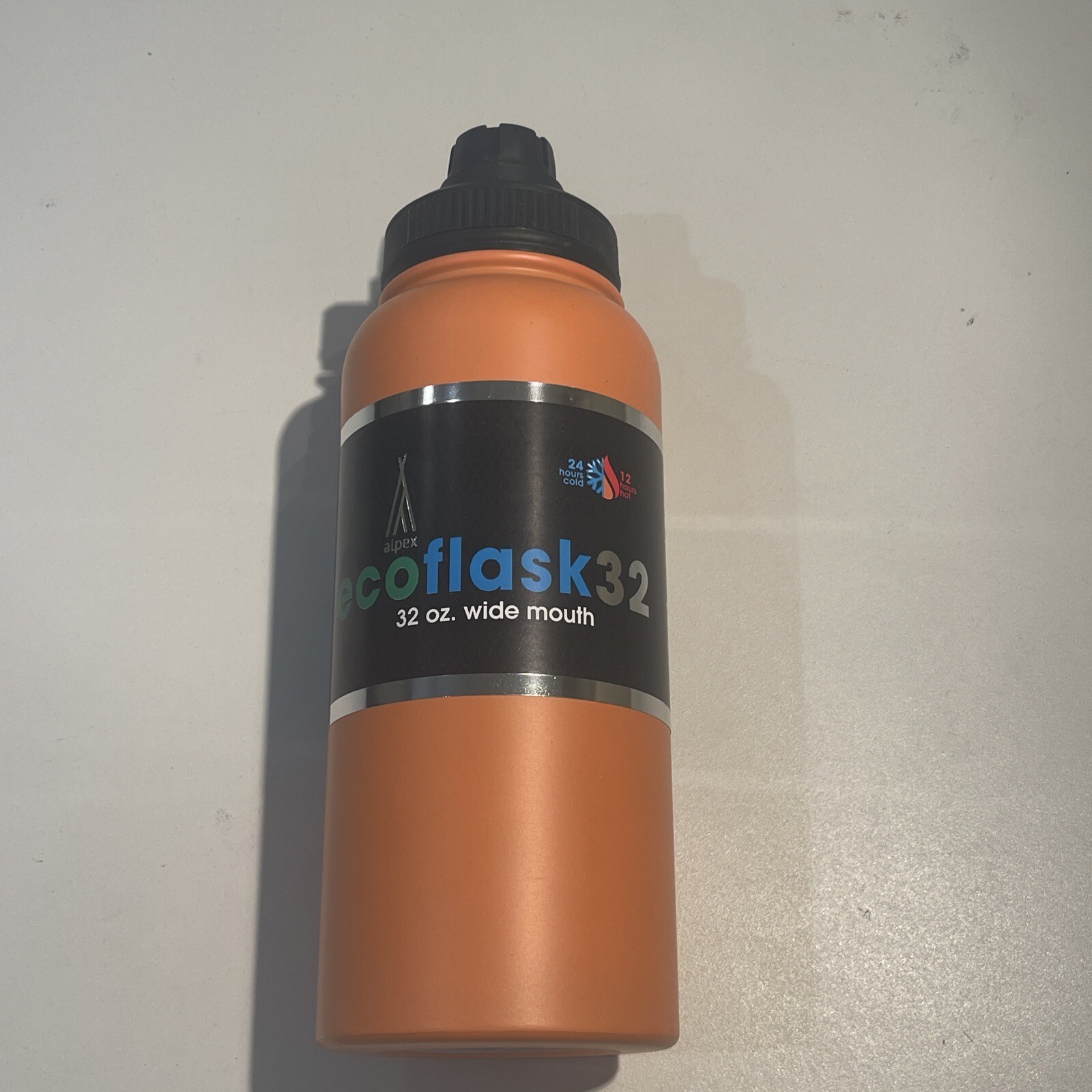 Alpex Ecoflask 32 Oz Wide Mouth Insulated Stainless Steel Orange  984-198