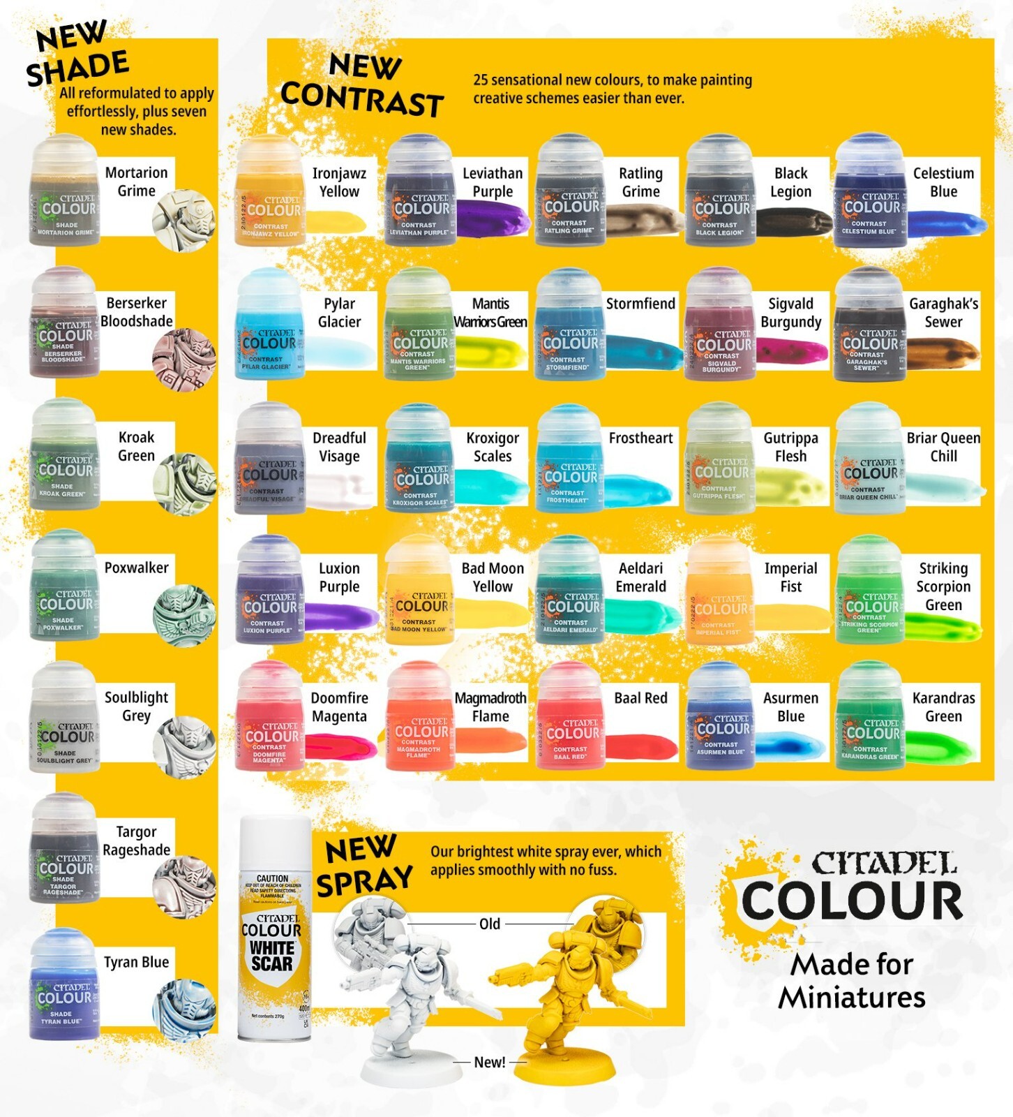 Citadel Warhammer Colour Contrast Paints 18 ml - All 59 Paints available!